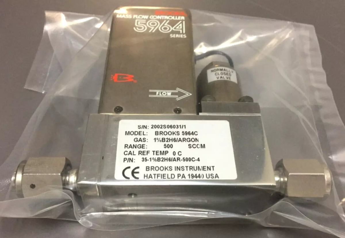 Brooks Instruments Books-5964C Mass Flow Controller P/N: 35-1%B2H6/AR-500C-4
