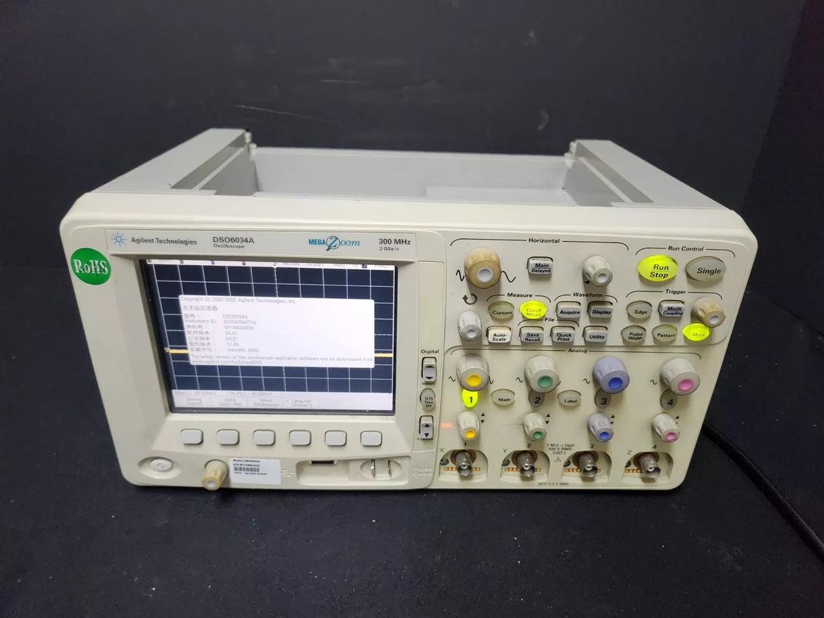 Agilent DSO6034A 300MHz 4 Ch 2GSa/s Digital Oscilloscope - Missing Top Cover