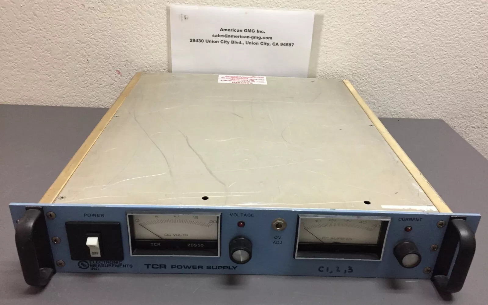 Electronic Measurements TCR 20S50-2-0V Variable TRC DC Power Supply