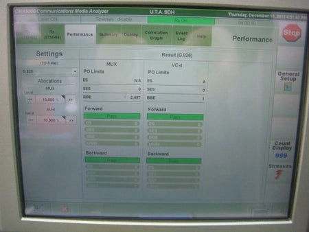 ANRITSU CMA5000a 10Gbps UTA Universal Transport Analysis  SDH SONET