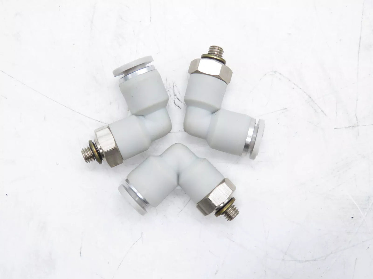 Right Angle Elbow Pneumatic Connector Air Line Water Hose Quick Fitting Tube