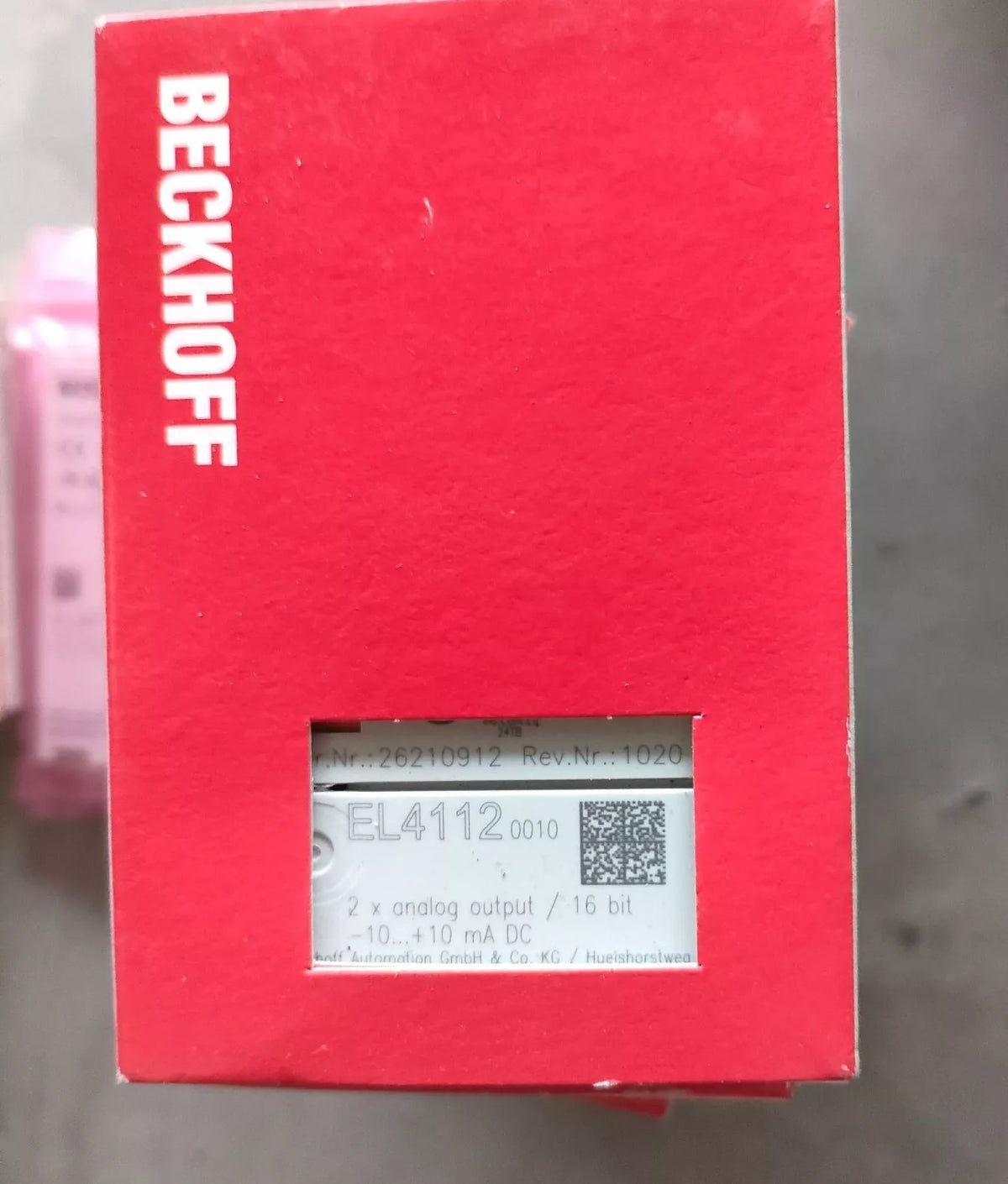 New Beckhoff EL4112 0010 PLC Module - In Box, Expedited Shipping