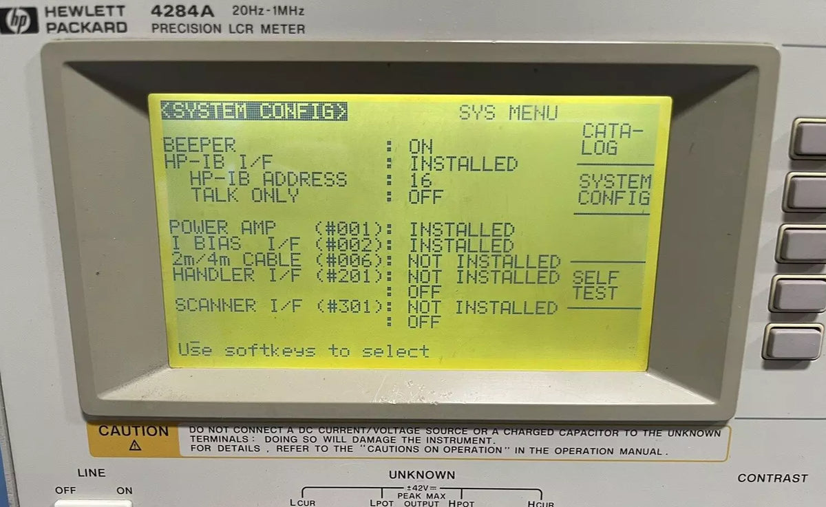 Agilent Keysight HP 4284A LCR Meter with Options 001, 002 HPIB Tested