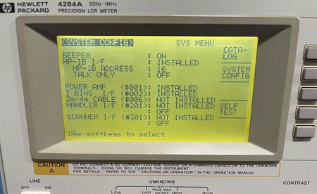 Agilent Keysight HP 4284A LCR Meter with Options 001, 002 HPIB Tested
