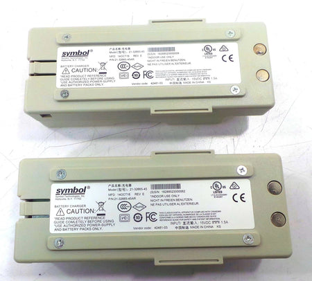 LOT OF 2 Symbol 21-32665-45 Battery Charger/Charge Cradle - Free Shipping