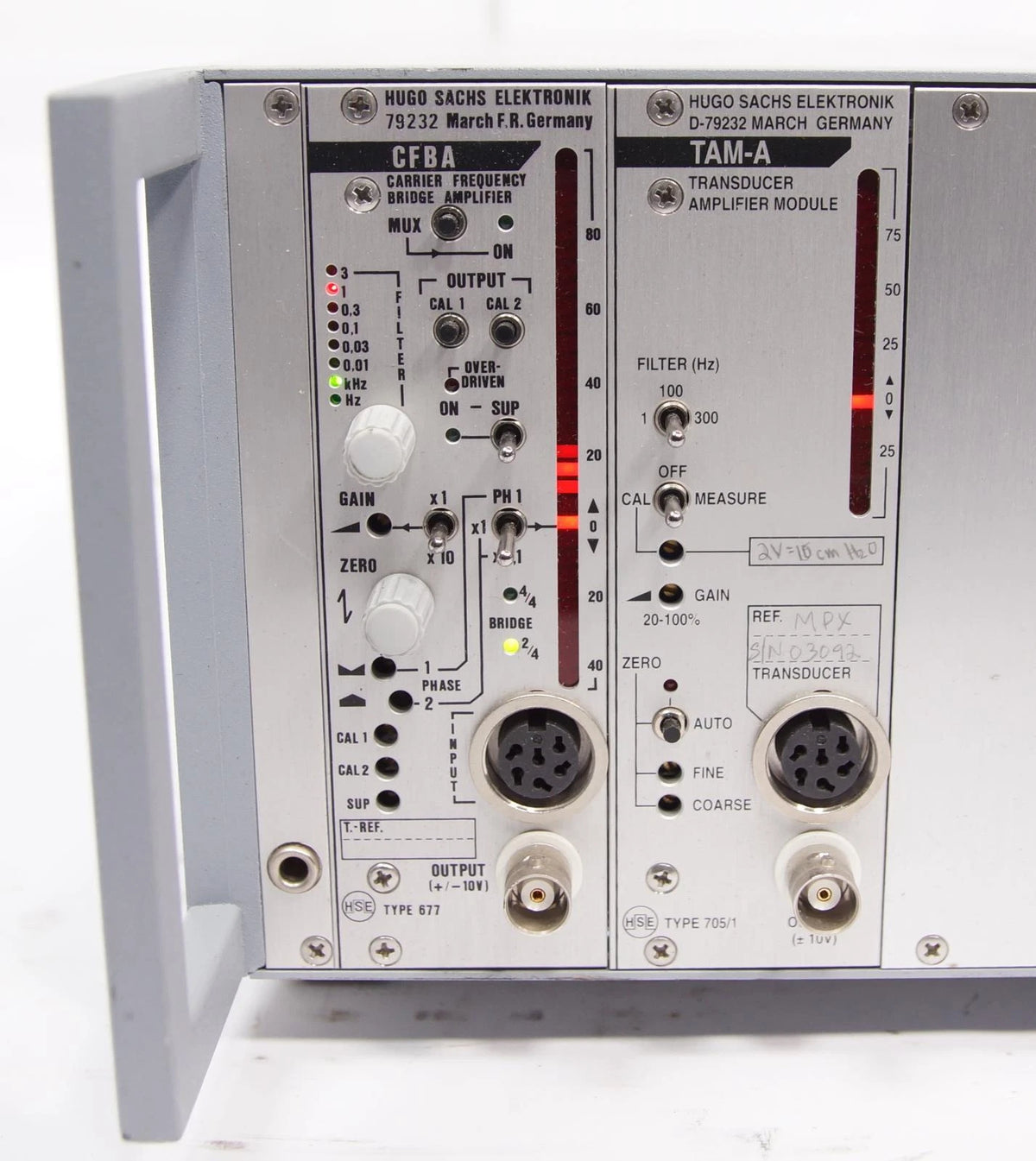 Harvard Apparatus Hugo Sachs Plugsys Basic System Case with CFBA TAM-A Modules
