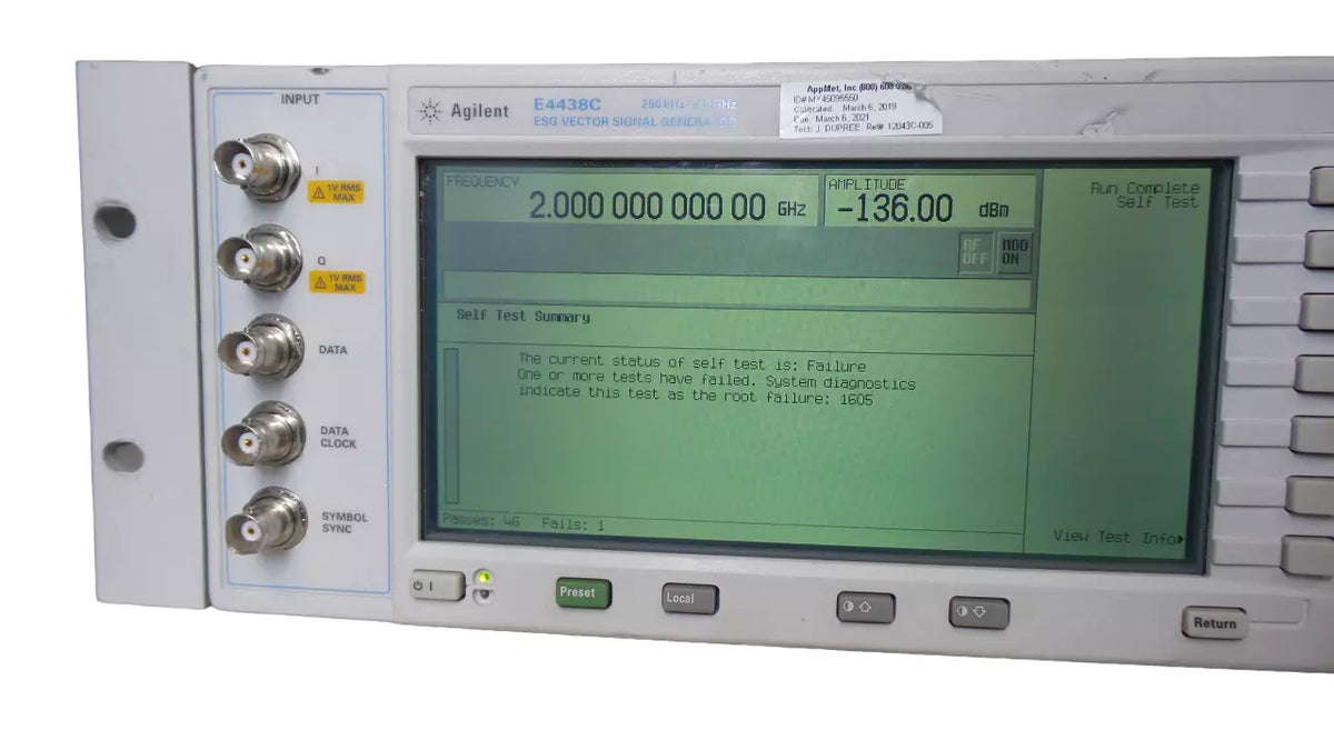 Agilent E4438C ESG Vector Signal Generator 250kHz-3.0GHz