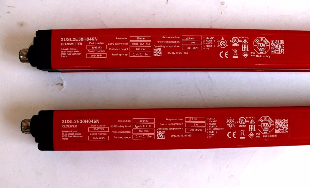 Telemecanique XUSL2E30H046N Safety Light Curtain Sensor Transmitter & Receiver