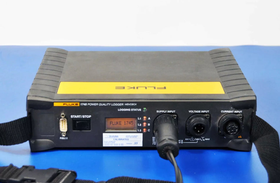 Fluke 1745 Three Phase Power Quality Logger Memobox Calibrated 3Ph PQLogger