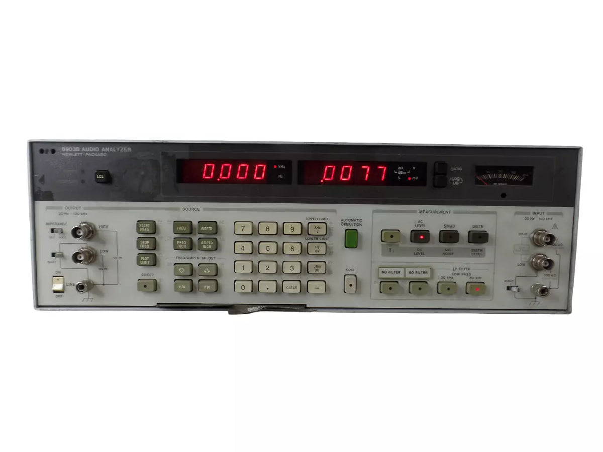 HP 8903B Audio Analyzer - High-Quality Sound Measurement Tool – XG eqpt