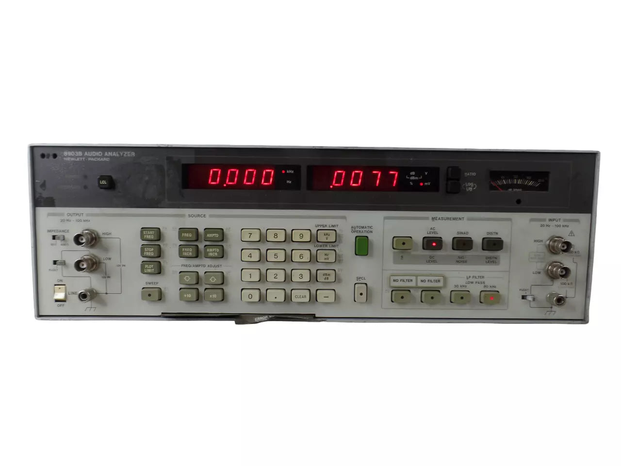 HP 8903B Audio Analyzer - High-Quality Sound Measurement Tool