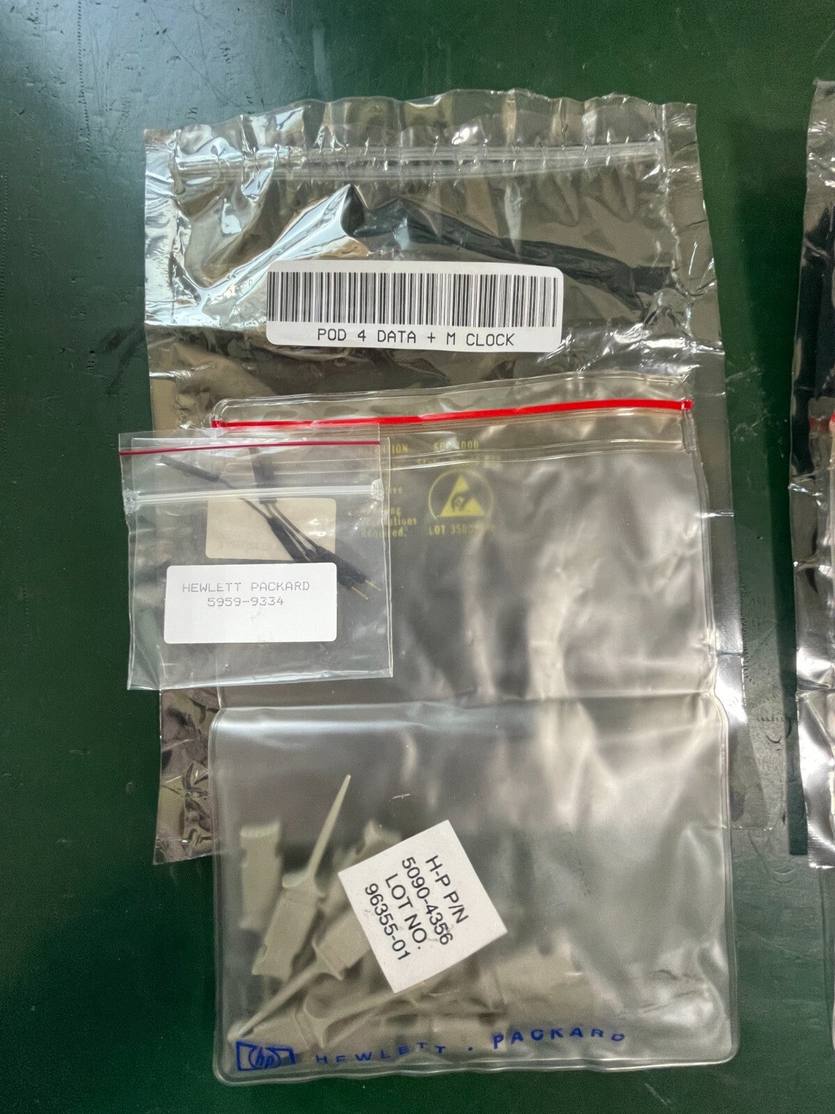 HP Agilent 5090-4356 IC Clips + 5959-9334 G leads FOR HP 1670G Logic Analyzer - XG eqpt