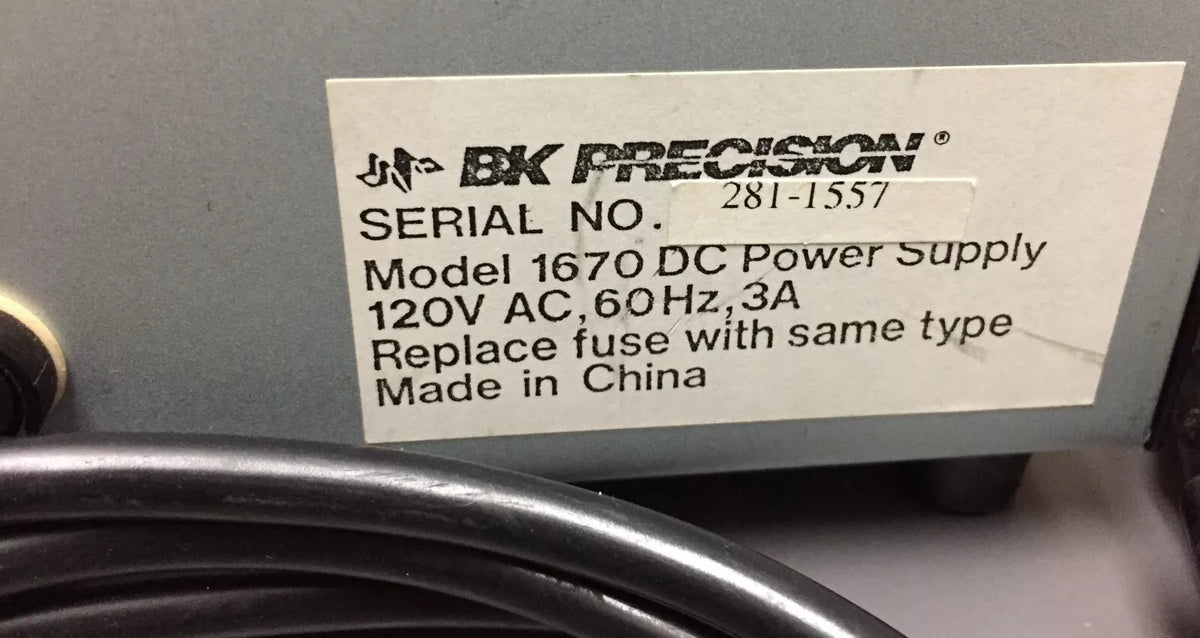 BK Precision 1670 DC Power Supply