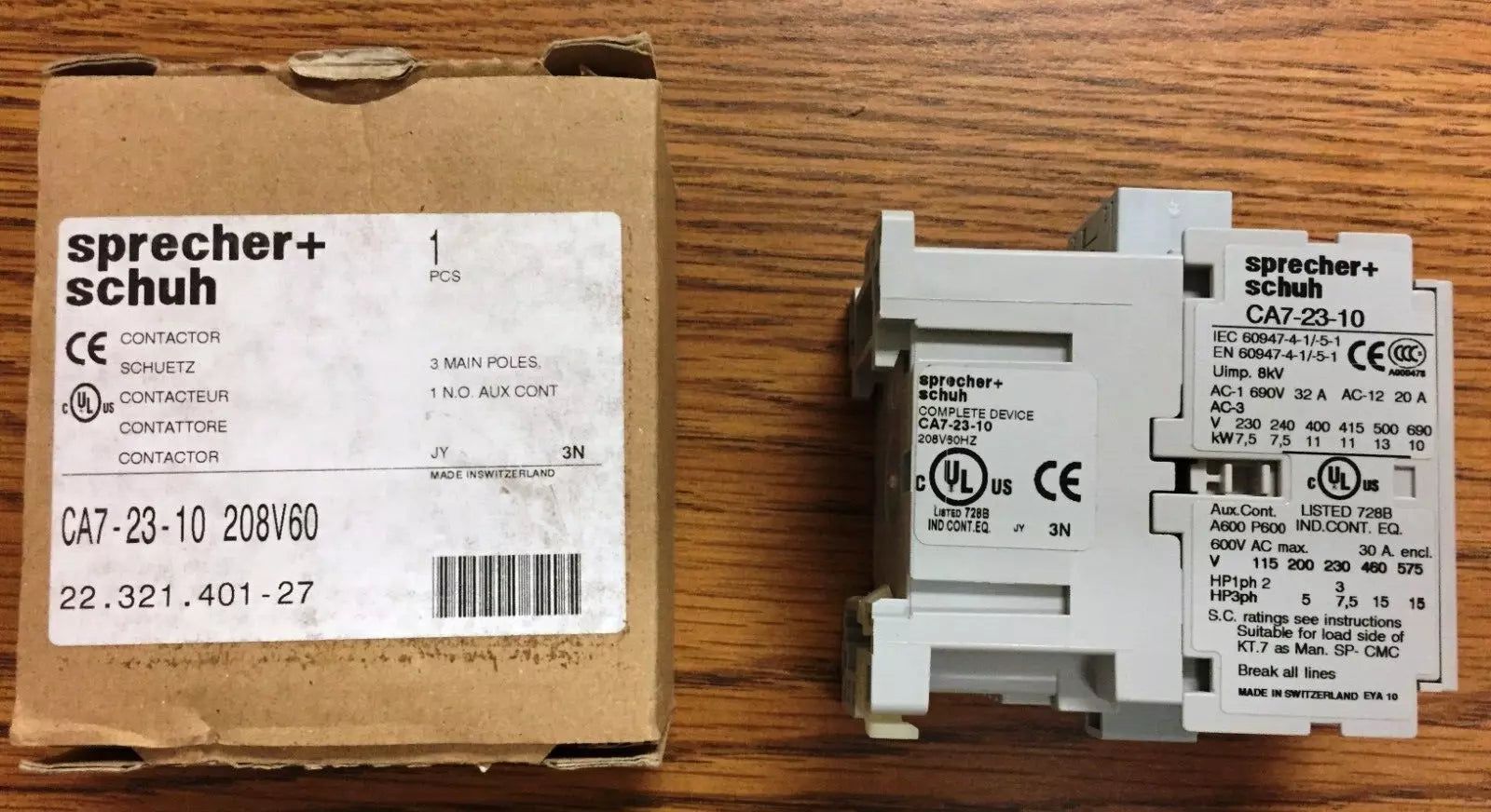 Sprecher Schuh CA7-23-10 208V60 Contactor and Starter