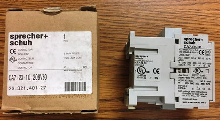 Sprecher Schuh CA7-23-10 208V60 Contactor and Starter