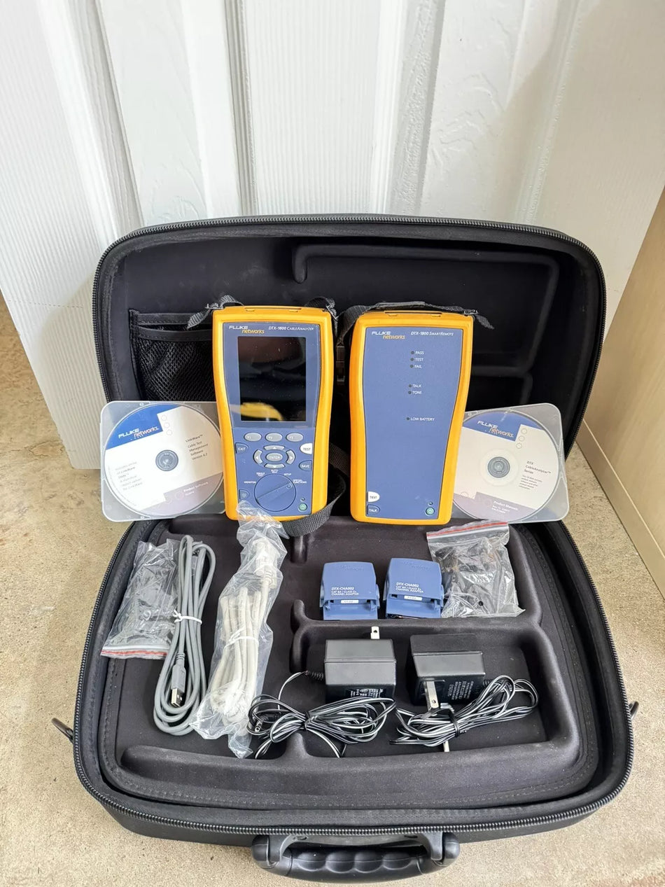 Fluke Networks DTX-1800 Cat6 Test Set with Hard Case & DTXCHA002
