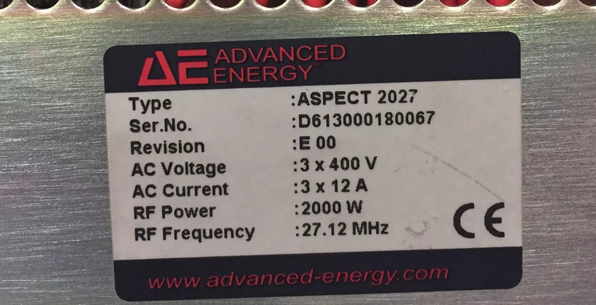 Advanced Energy ASPECT- 2027 RF Generator Power Supply