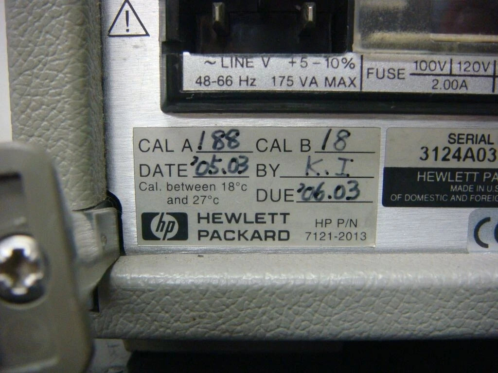 HP 5508A Measurement display