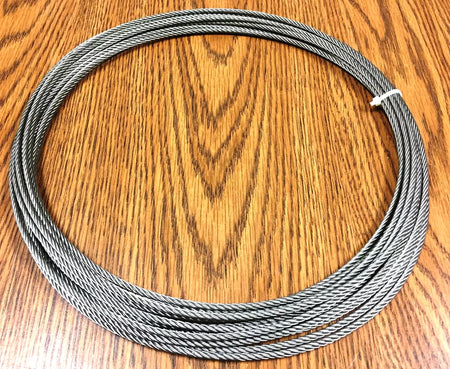 Jakob 20113-0480 Stainless Steel Wire Rope, 4mm Dia x 11,240mm Long