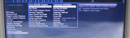 Tektronix WFM4000 Multi-Format Portable Waveform Monitor Options SD DG