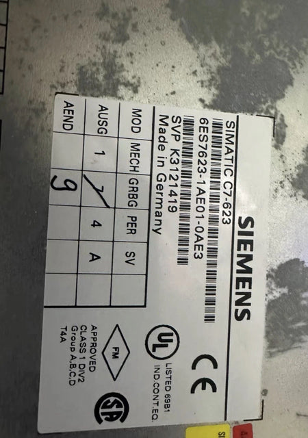 SIEMENS 6SE7623-1AE01-0AE3 C7-623 Frequency Converter