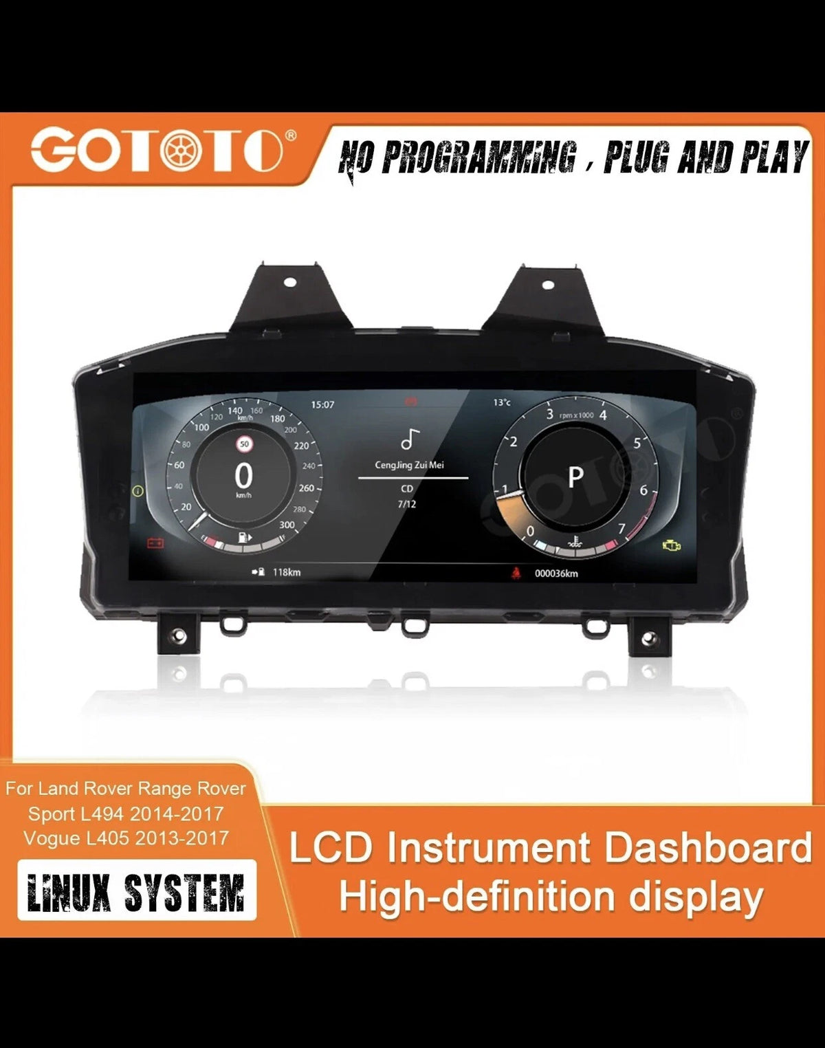 LCD Digital Cluster Speedometer For Land Rover Range Rover Vogue L405 2013-2017