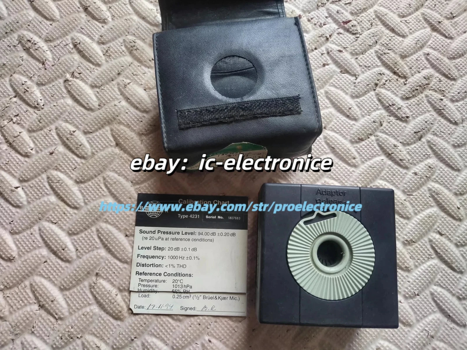 Bruel & Kjaer TYPE4231 Sound Meter Calibrator in Excellent Condition, B&K