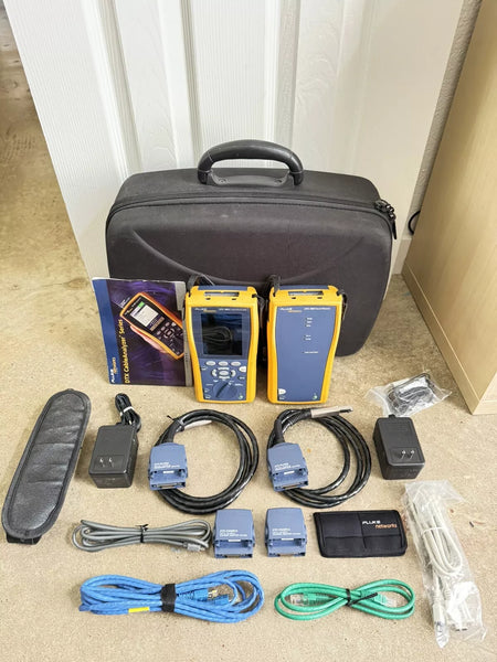 Fluke Networks DTX-1800 Cable Analyzer Kit with DTX-CHA001A CAT6 Channel Adapters