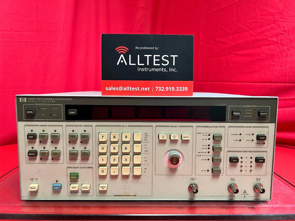 Agilent/Keysight 3326A Opt. 002 2-Channel Synthesizer 2942A02750