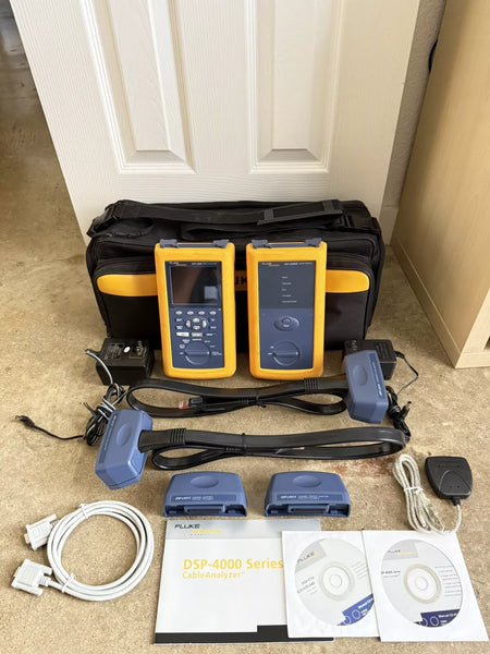 Fluke Networks DSP4300 Cable Analyzer Kit with Accessories (Tested)