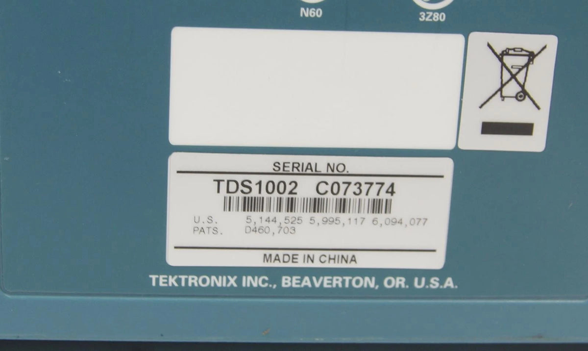 Tektronix TDS 1002 2 CH 60MHz 1GS/s Digital Storage Oscilloscope