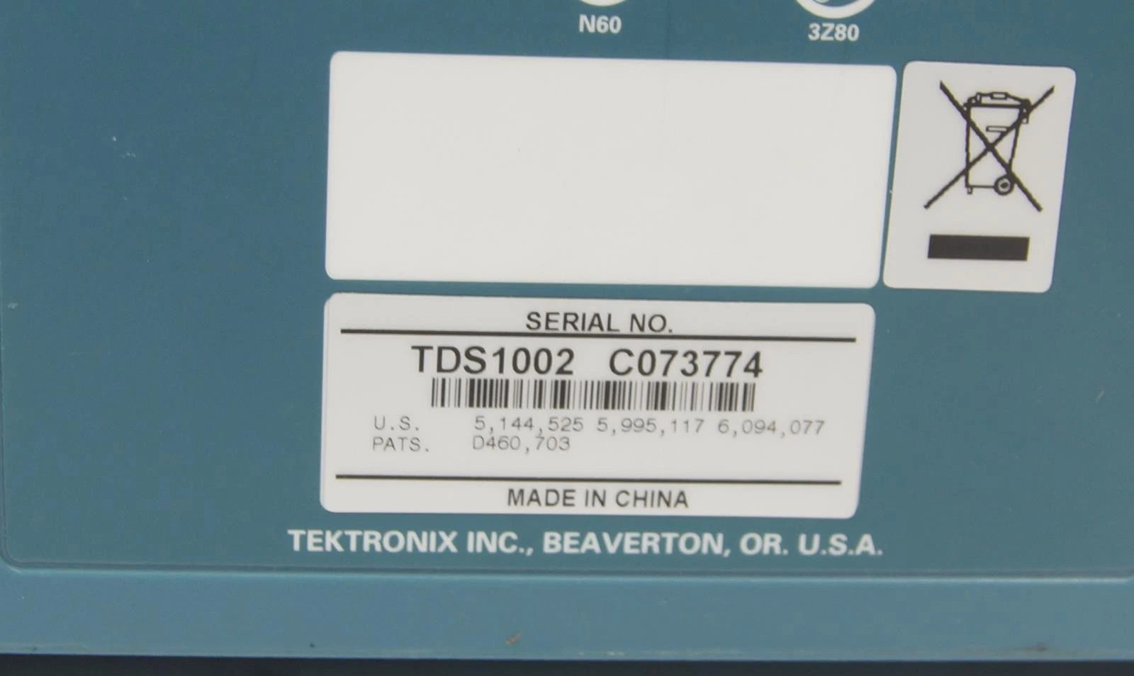 Tektronix TDS 1002 2 CH 60MHz 1GS/s Digital Storage Oscilloscope