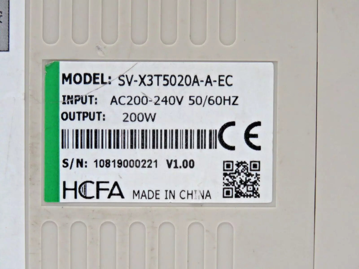 HCFA SV-X3T5020A-A-EC Servo Drive DC280-325V (AC200-230V) 200W