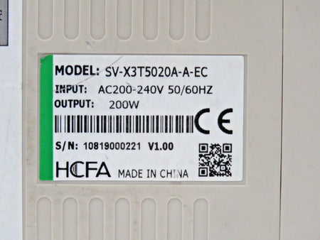HCFA SV-X3T5020A-A-EC Servo Drive DC280-325V (AC200-230V) 200W