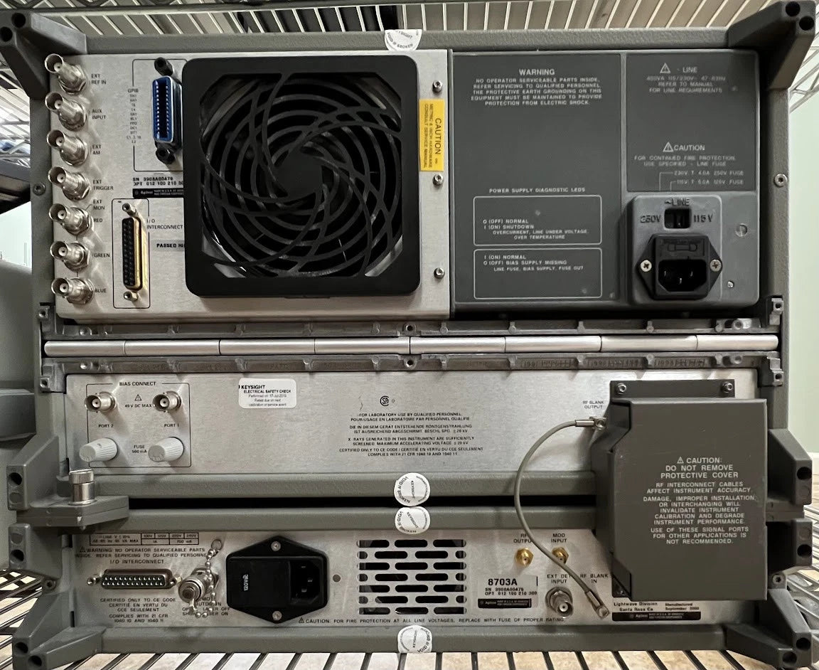 Agilent/Keysight 8703A-100-300 Lightwave Component Analyzer, 3908A00476