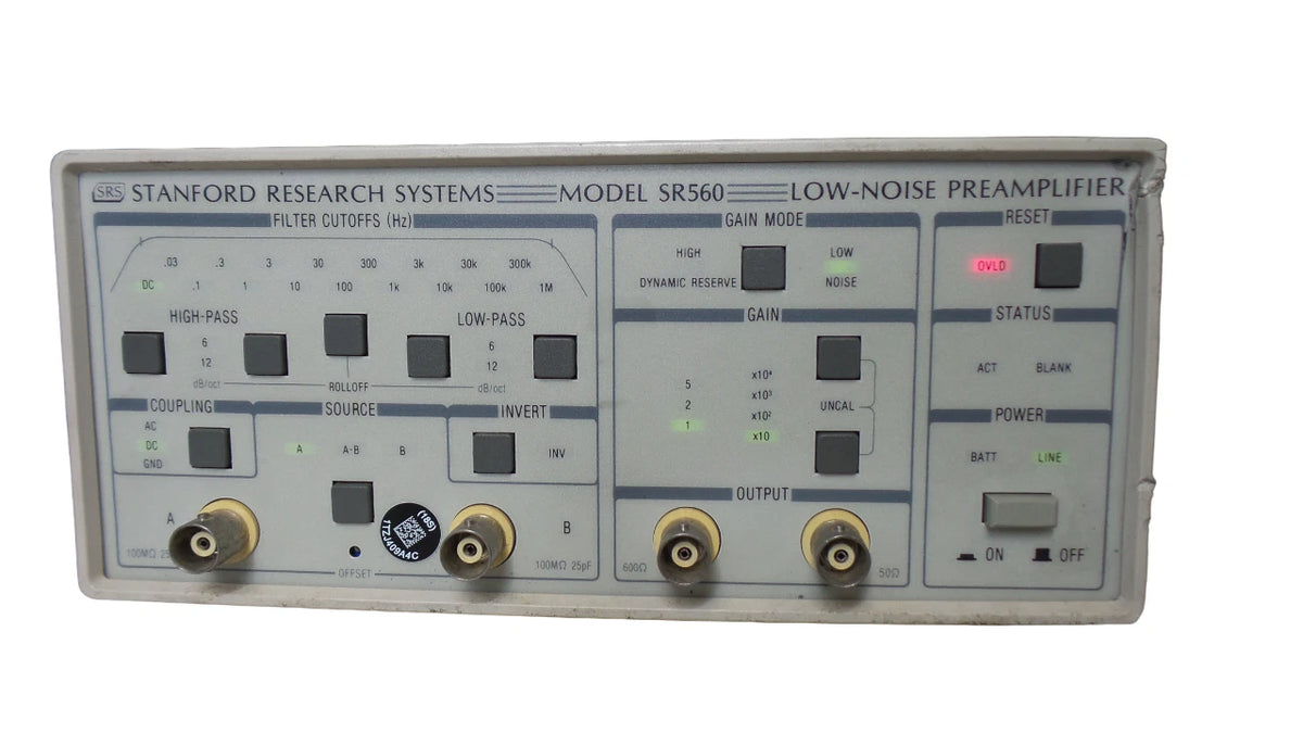 Stanford SR560 Research Systems  Low-Noise  Preamplifier - Free Shipping