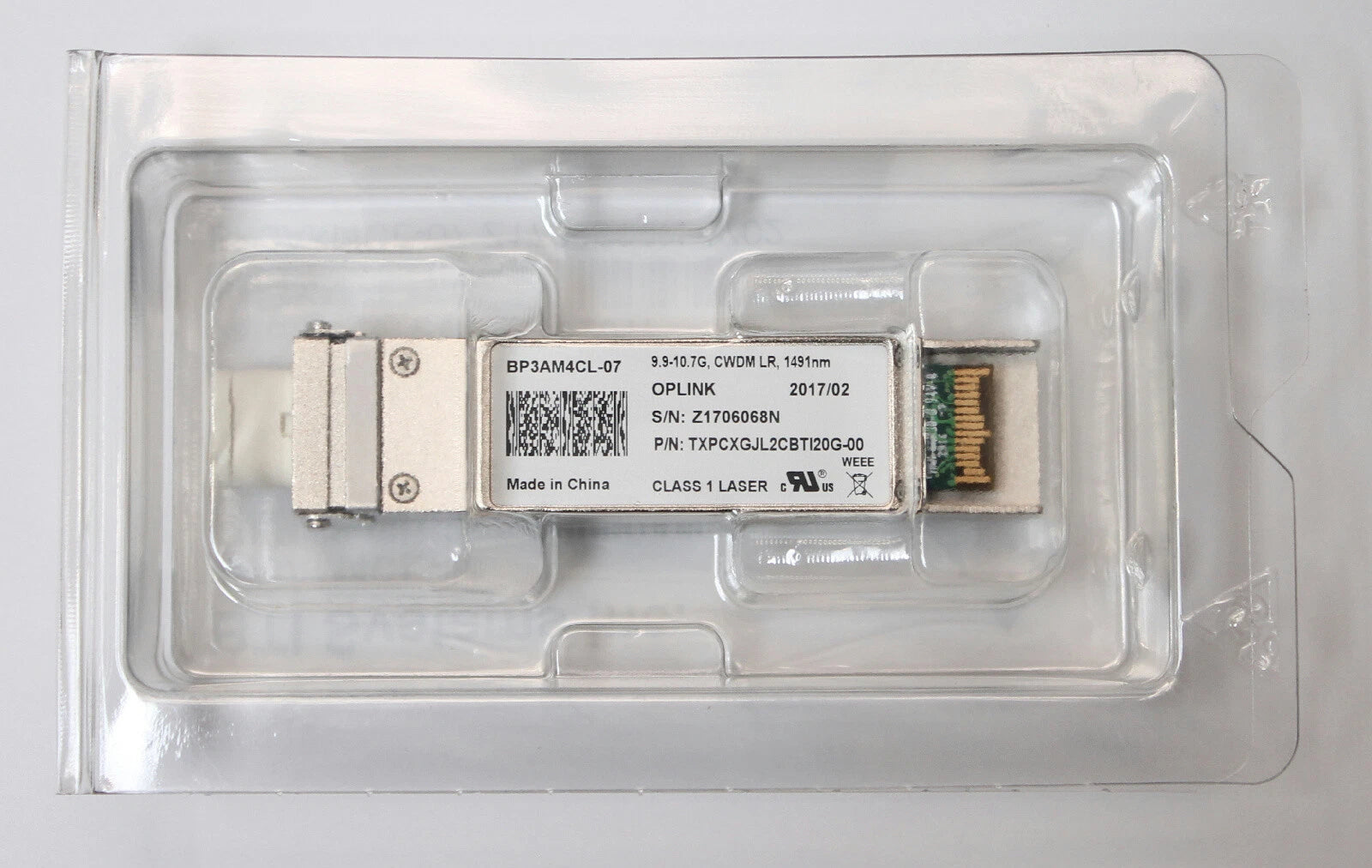 BTI BP3AM4CL-07 XFP Transceiver 9.9-10.7G CWDM LR, Ch#7, 1491nm TXPCXGJL2CBTI20G