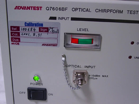 ADVANTEST Q7606BF 1510-1590nm 150GHz+-15GHz Optical Chirp Test set