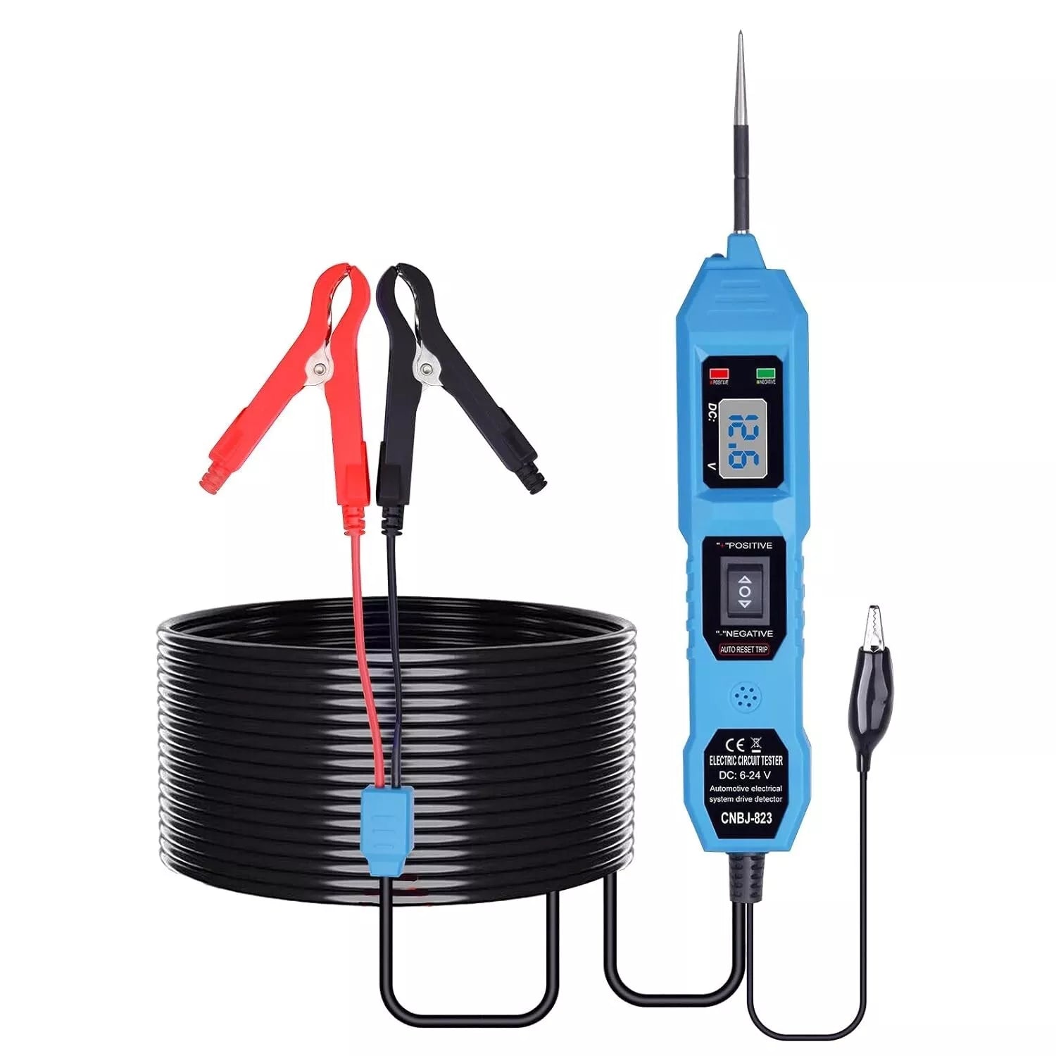 Automotive 3.5-36V DC Circuit Tester with LCD & Dual Polarity Indicator