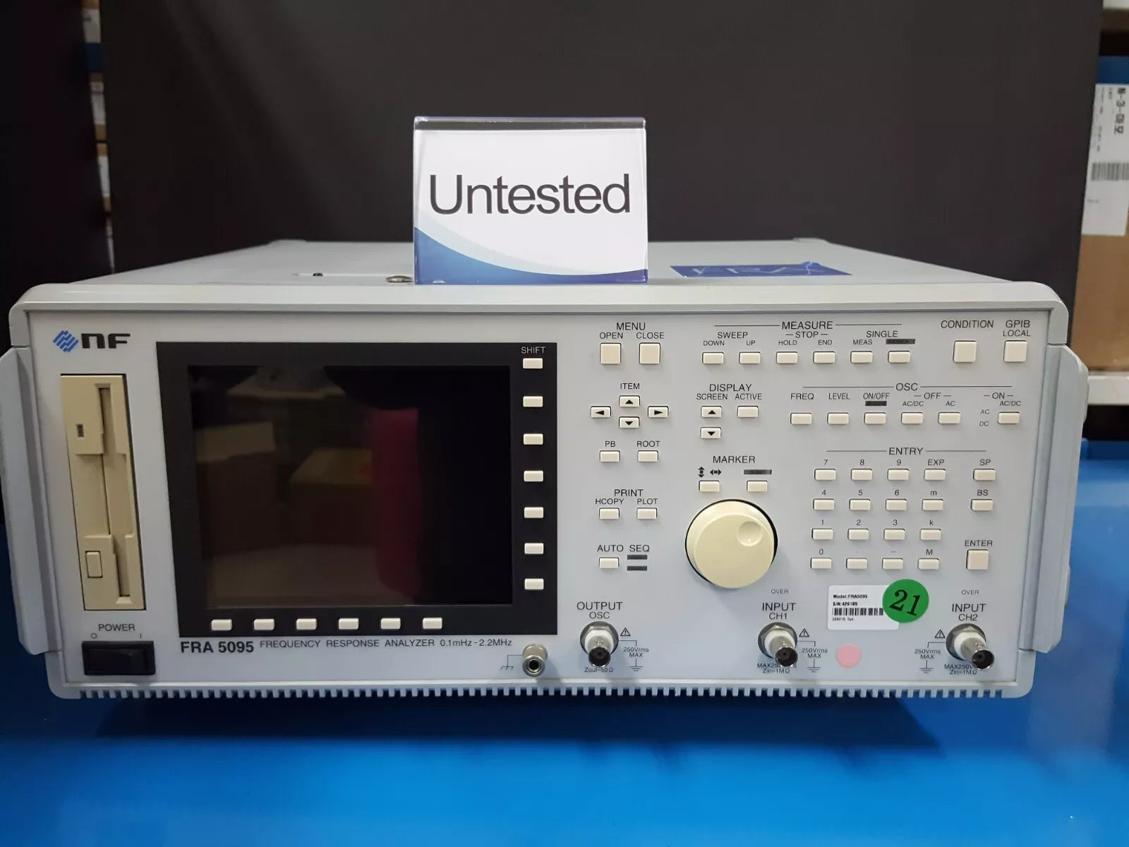 NF FRA5095: Frequency Response Analyzer, 0.1mHz-2.2MHz, Untested (6189)