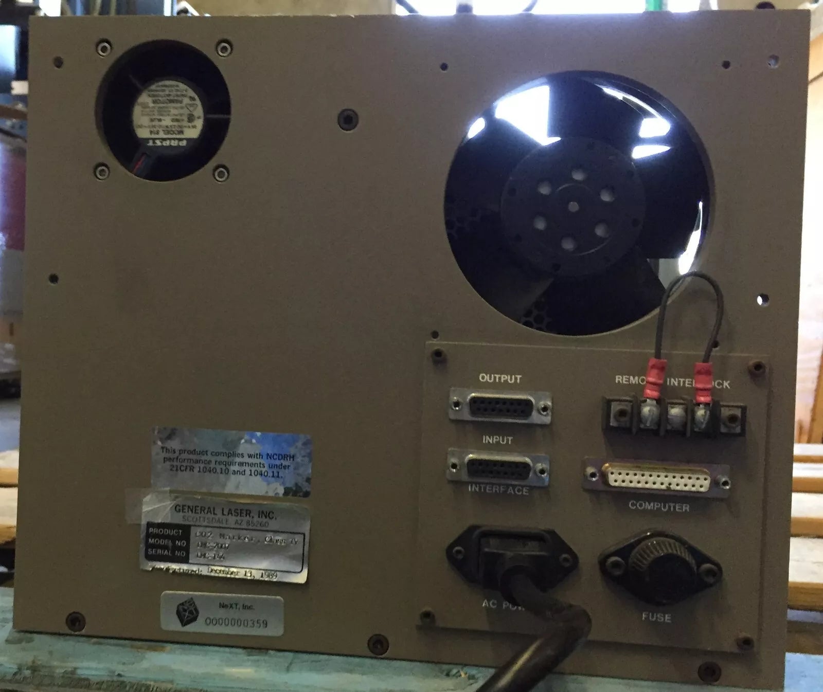 General Laser Inc. Model LMC-2007 CO2 Laser Marker, Class IV