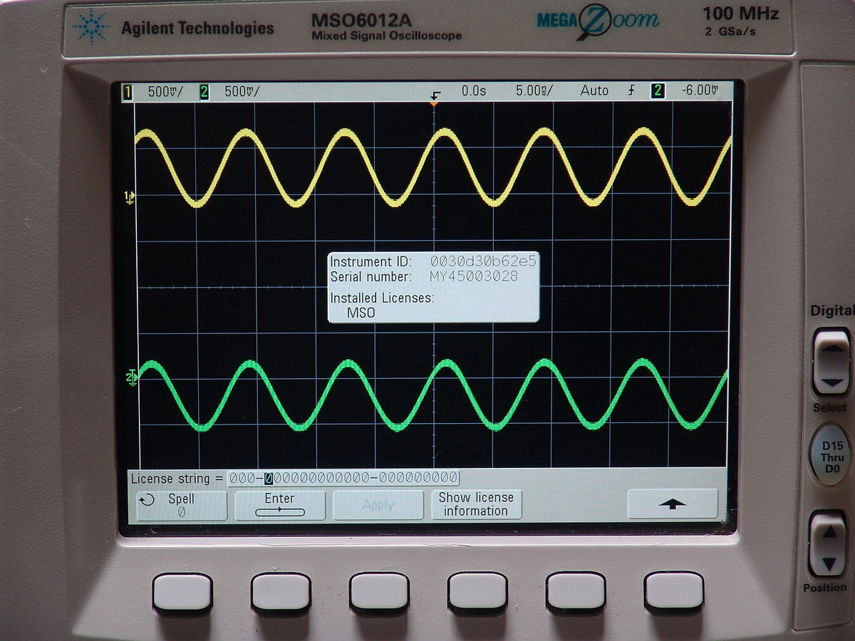 Agilent MSO6012A Mixed Signal Oscilloscope 100 MHz 2 GSa/s MSO