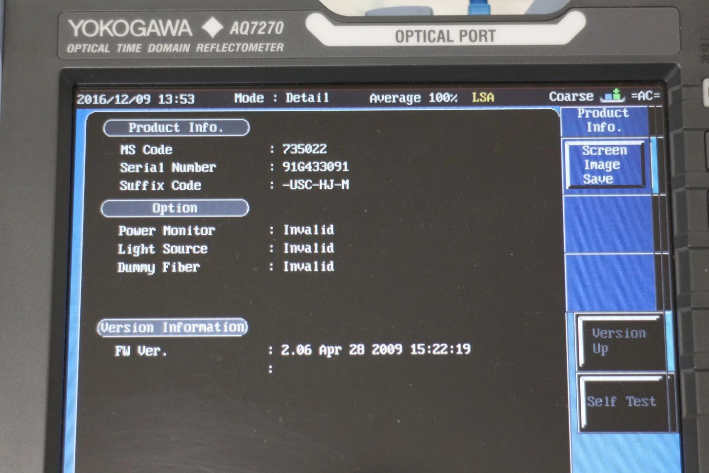 YOKOGAWA AQ7270 1310/1550 Optical Time Domain Reflectometer 735022