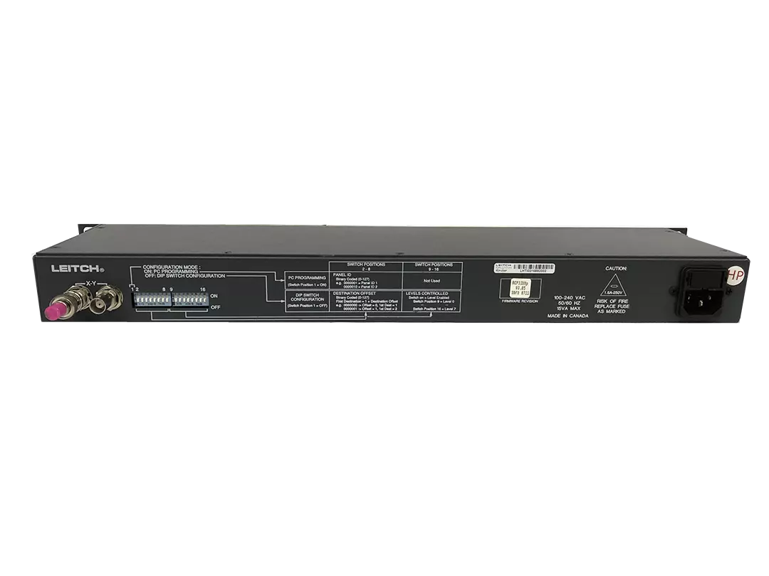 Leitch 1RU Remote 4x4 Programmable Push Button Panel