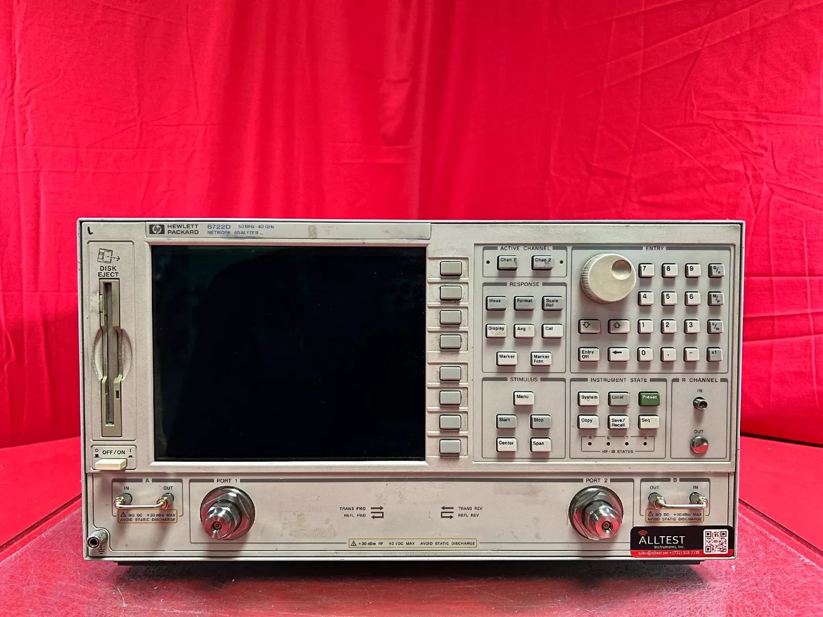 Agilent Keysight 8722D Microwave Network Analyzer 50MHz to 40GHz Opt 012/010/089