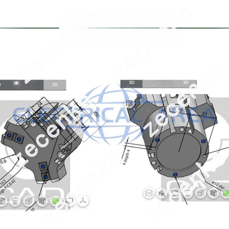 SMC New MHSL3-25D Extended Three Claw Finger Gripper Cylinder