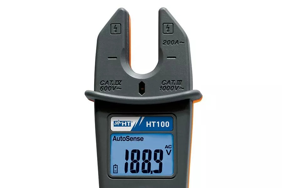 HT Instruments HT100 TRMS Clamp Meter Open Jaw Up to 200A AC