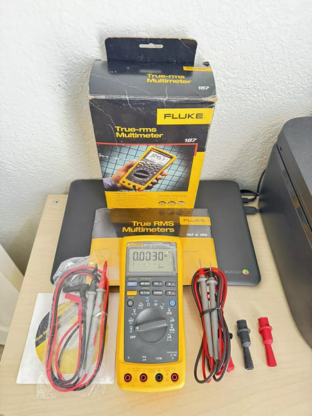 Fluke 187 True RMS Multi Meter with Leads & Calibration Certificate