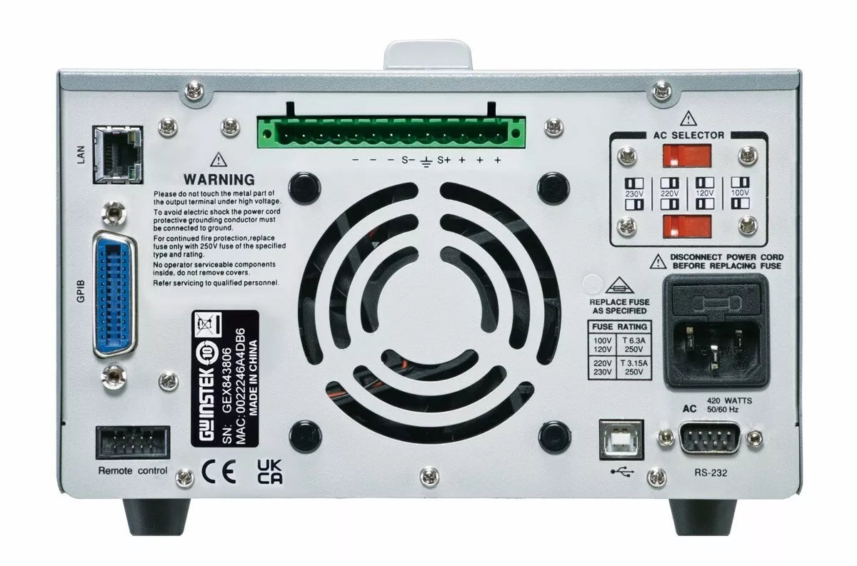 GW Instek GPP-3610H Single-Channel Programmable DC Power Supply 1mV/0.2mA - XG eqpt