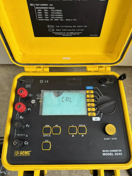 AEMC Instruments Model 6240 Micro-Ohmmeter 110V-230V 50/60Hz 80VA